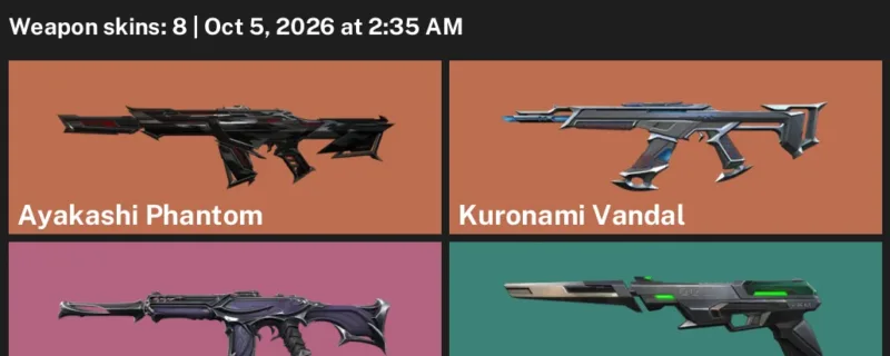 Valorant account inventory for LVL 137 · Kuronami Vandal & Reaver Phantom
