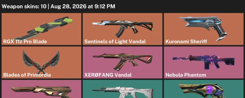 Valorant account inventory for LVL 71 · RGX 11z Pro Blade & Kuronami Sheriff
