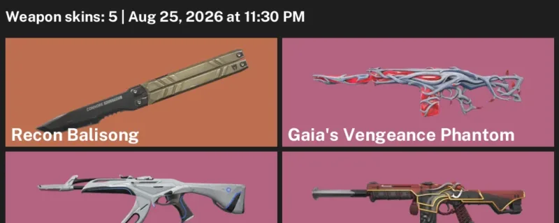Valorant account inventory for LVL 42 · Ion Vandal & Oni Phantom