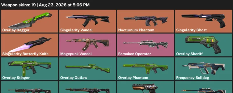 Valorant account inventory for LVL 39 · Magepunk Vandal & Forsaken Operator