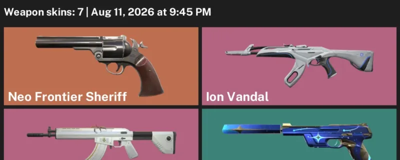 Valorant account inventory for LVL 132 · Ion Vandal & Neptune Vandal