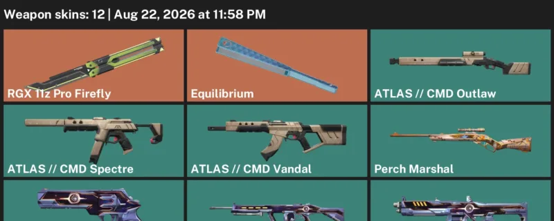 Valorant account inventory for LVL 29 · RGX 11z Pro Firefly & Cmd Vandal