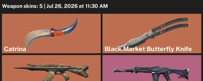 Valorant Accounts listing: LVL 47 · Black.Market Butterfly Knife · 5 Skins - Bronze 2, 5 skins