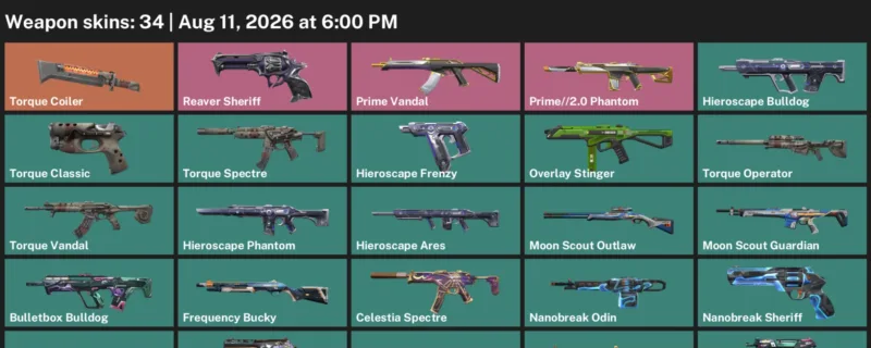 Valorant account inventory for LVL 49 · Celestia Operator & Frequency Bucky