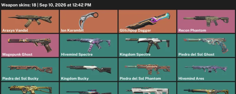Valorant account inventory for LVL 40 · Glitchpop Dagger & Ion Karambit & 18 Skins Glitchpop Dagger