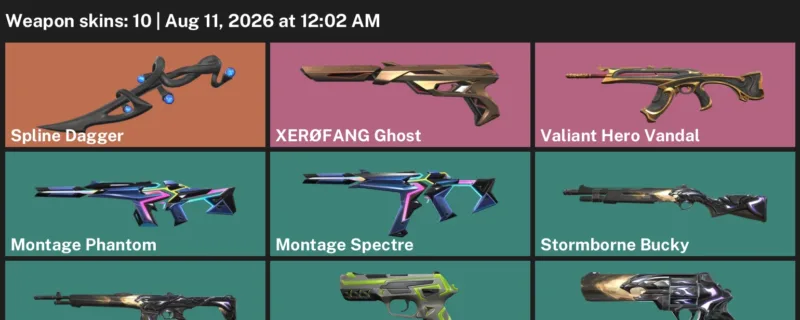 Valorant account inventory for LVL 15 · Spline Dagger & Montage Phantom