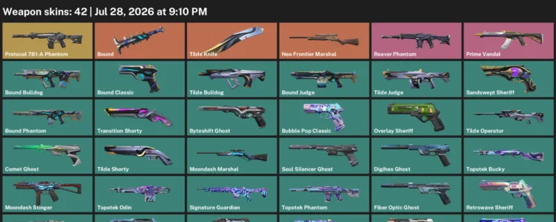 Valorant Accounts listing: LVL 345 · Tilde Knife · 42 Skins - Gold 1, 42 skins