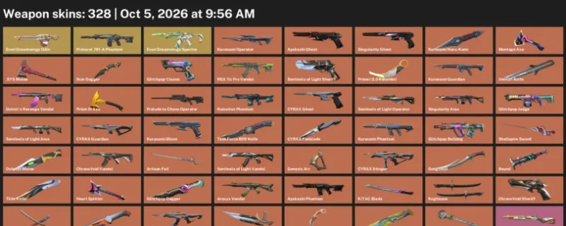 Valorant account inventory for LVL 650 · Glitchpop Dagger & 2.0 Karambit