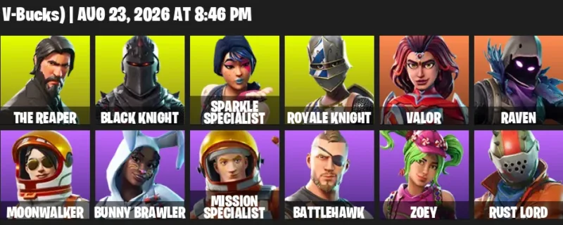 Fortnite account inventory for LVL 270 - Elite Agent - Blue Squire - 19 Outfits