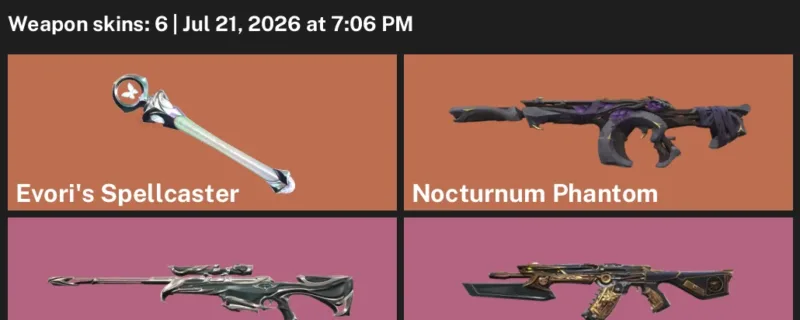 Valorant Accounts listing: LVL 30 · Aemondir Vandal & Evori's Spellcaster · 6 Skins - Silver 2, 6 skins