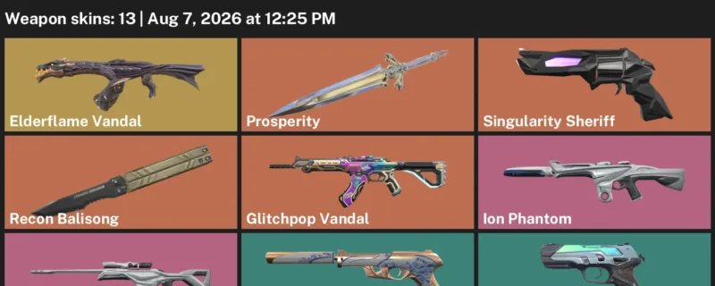 Valorant account inventory for LVL 91 · Glitchpop Vandal & Elderflame Vandal