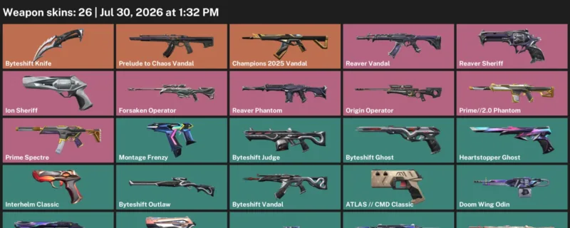 Valorant Accounts listing: LVL 96 · Byteshift Knife · 26 Skins - Silver 3, 26 skins