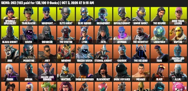 Fortnite account inventory for Sparkle Specialist - Trailblazer - 120 Outfits