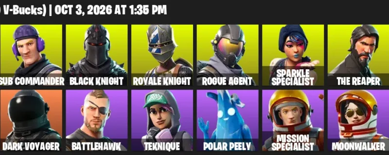 Fortnite account inventory for Havoc - Elite Agent - 20 Outfits