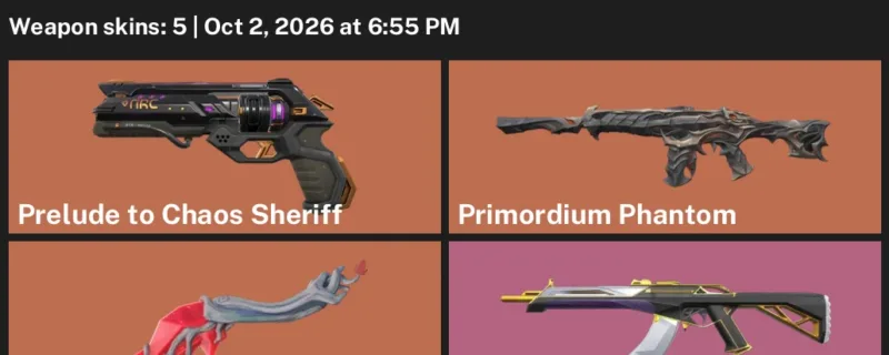 Valorant account inventory for LVL 25 · Prime Vandal & Primordium Phantom