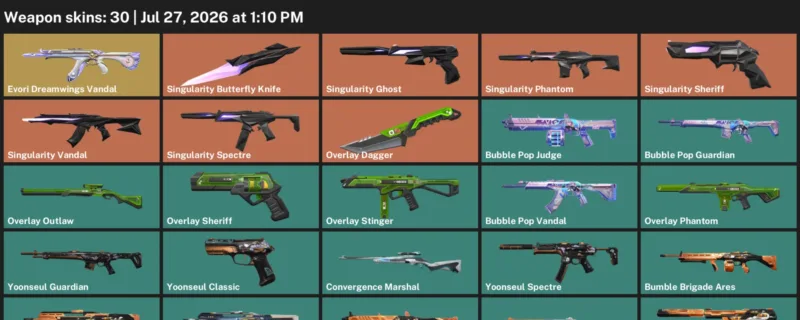 Valorant Accounts listing: LVL 55 · Overlay Dagger & Singularity Butterfly Knife · 30 Skins - Iron 3, 30 skins
