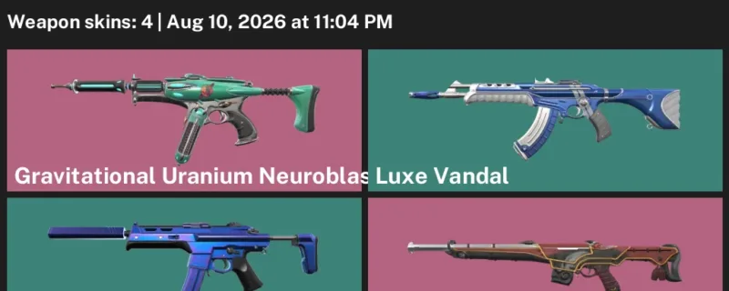 Valorant account inventory for LVL 16 · Luxe Vandal & Oni Guardian