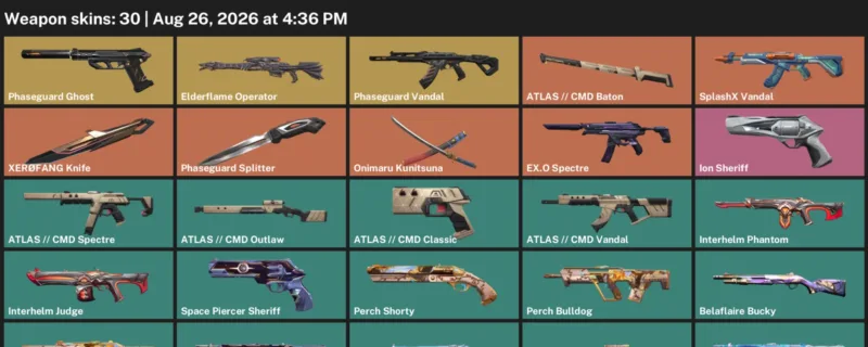 Valorant account inventory for LVL 39 · XerØFang Knife & Cmd Vandal