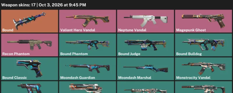 Valorant account inventory for LVL 69 · Bound Phantom & Monstrocity Sheriff