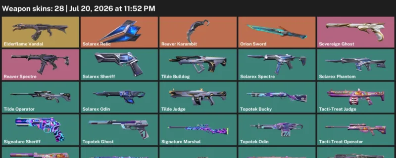 Valorant Accounts listing: LVL 62 · Orion Sword & Reaver Karambit · 28 Skins - Platinum 1, 28 skins