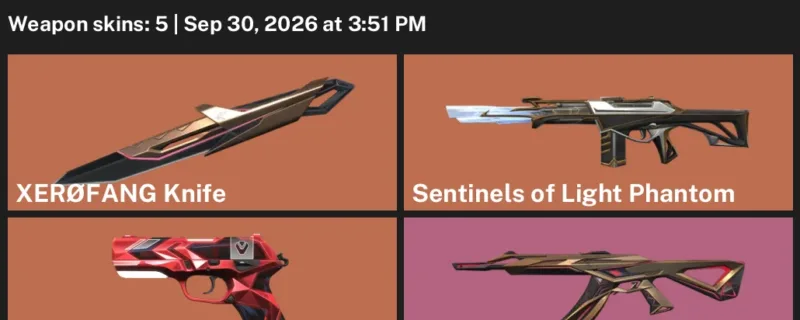Valorant account inventory for LVL 47 · XerØFang Knife & VCT x Sen Classic