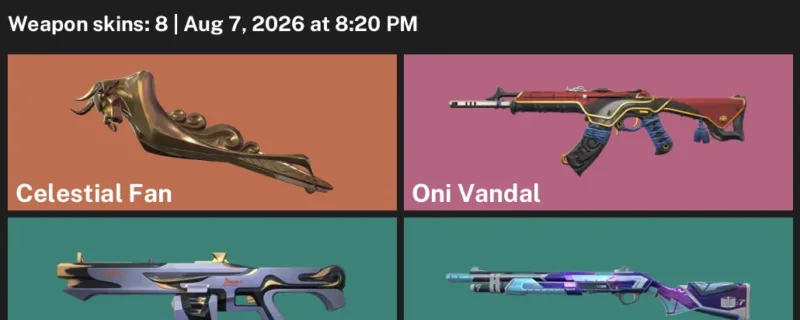 Valorant account inventory for LVL 25 · Oni Vandal & Celestial Fan