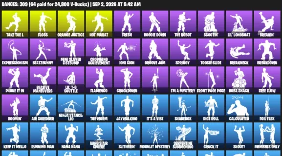 Fortnite account inventory for LVL 4112 - Warpaint - Royale Knight - 441 Outfits