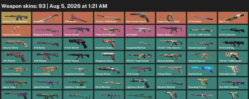 Valorant account inventory for LVL 219 · Velocity Karambit & Ego Knife