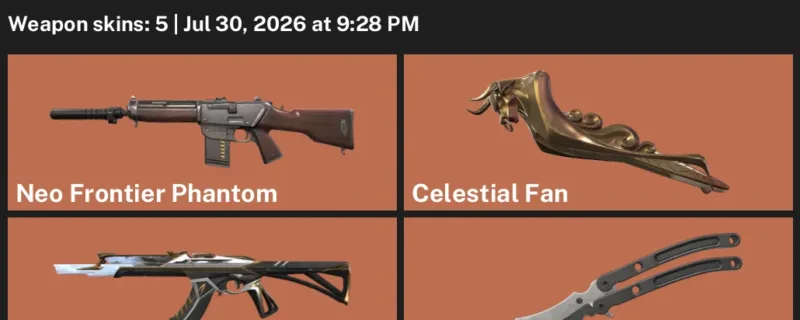 Valorant Accounts listing: LVL 69 · Black.Market Butterfly Knife & Celestial Fan · 5 Skins - Gold 2, 5 skins
