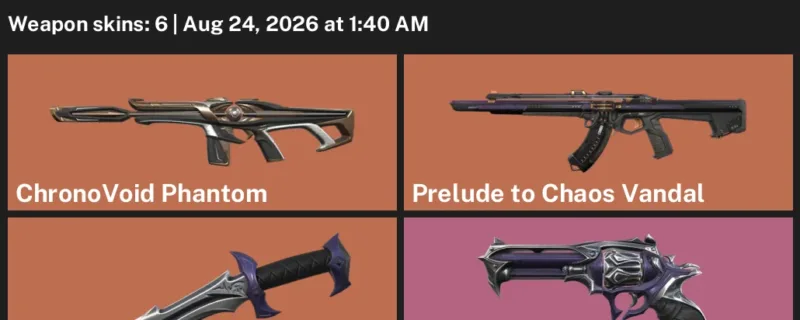 Valorant account inventory for LVL 46 · Reaver Knife & Reaver Sheriff