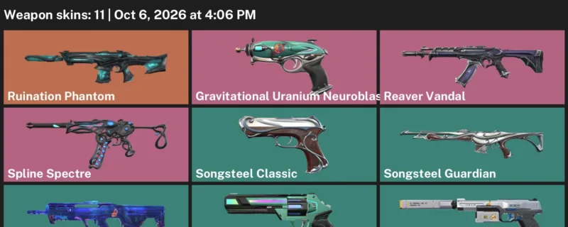 Valorant account inventory for LVL 27 · Reaver Vandal & Ruination Phantom