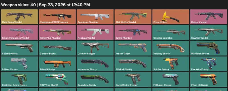 Valorant account inventory for LVL 269 · Cavalier Vandal & Cavalier Operator