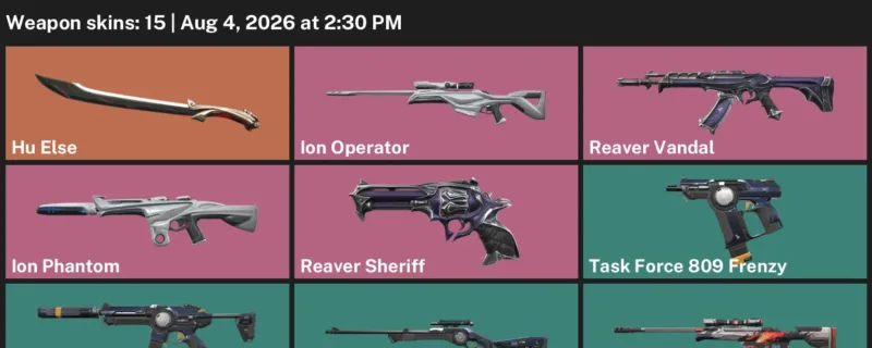 Valorant account inventory for LVL 46 · Reaver Vandal & Reaver Sheriff