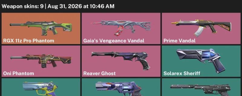 Valorant account inventory for LVL 129 · RGX 11z Pro Phantom & Prime Vandal