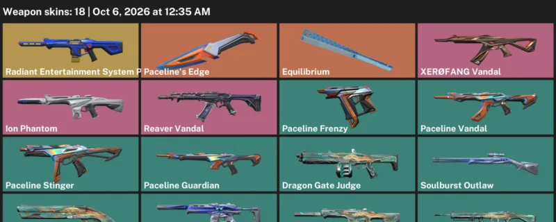 Valorant account inventory for LVL 53 · Ion Phantom & Dragon Gate Phantom