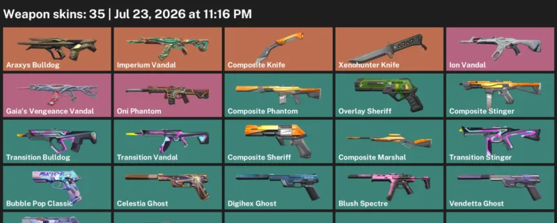 Valorant Accounts listing: LVL 150 · Composite Knife & Xenohunter Knife · 35 Skins - Silver 3, 35 skins