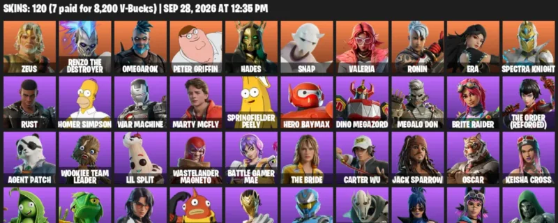 Zeus - Renzo the Destroyer - 120 Outfits