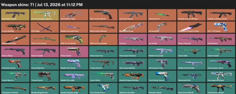 Valorant Accounts listing: LVL 81 · Kuronami no Yaiba & Comet Sword · 71 Skins - Platinum 3, 71 skins
