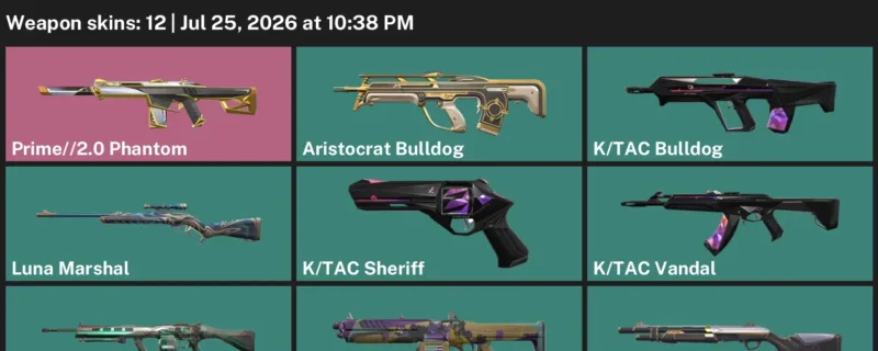 Valorant Accounts listing: LVL 31 · Aristocrat Bulldog & Galleria Guardian · 12 Skins - Unranked, 12 skins