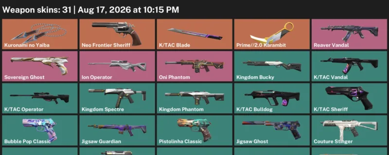 Valorant account inventory for LVL 130 · Tac Blade & Kuronami no Yaiba & 2.0 Karambit