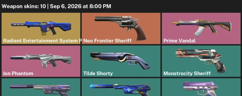 Valorant account inventory for LVL 143 · Ion Phantom & Monstrocity Sheriff & Prime Vandal