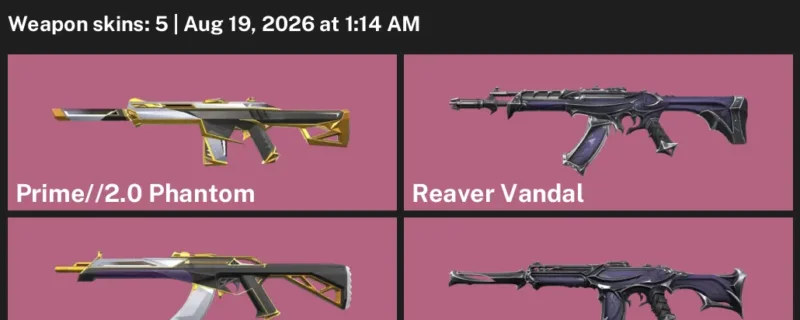 Valorant account inventory for LVL 92 · Reaver Vandal & Reaver Phantom