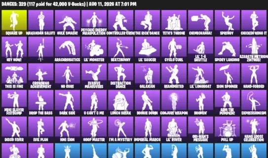 Fortnite account inventory for LVL 4782 - John Wick - Cloud Striker - 416 Outfits