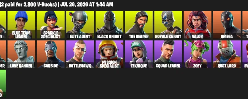 Fortnite Accounts listing: LVL 388 - Blue Squire - Blue Team Leader - 21 Outfits - 21 outfits