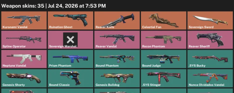 Valorant Accounts listing: LVL 69 · Celestial Fan & Reaver Knife · 35 Skins - Diamond 2, 35 skins