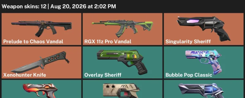 Valorant account inventory for LVL 187 · Xenohunter Knife & Overlay Sheriff