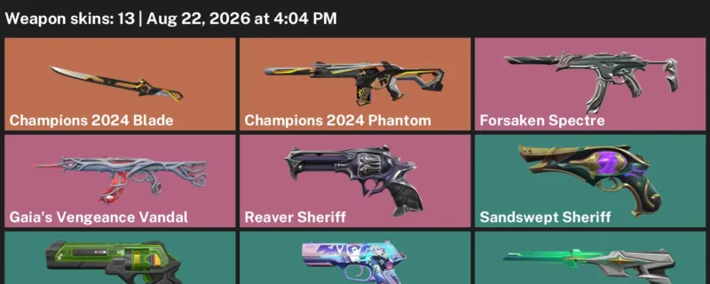 Valorant account inventory for LVL 150 · Champions 2024 Blade & Champions 2024 Phantom