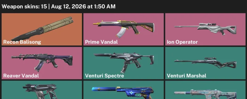 Valorant account inventory for LVL 64 · Ion Operator & 9 Lives Phantom