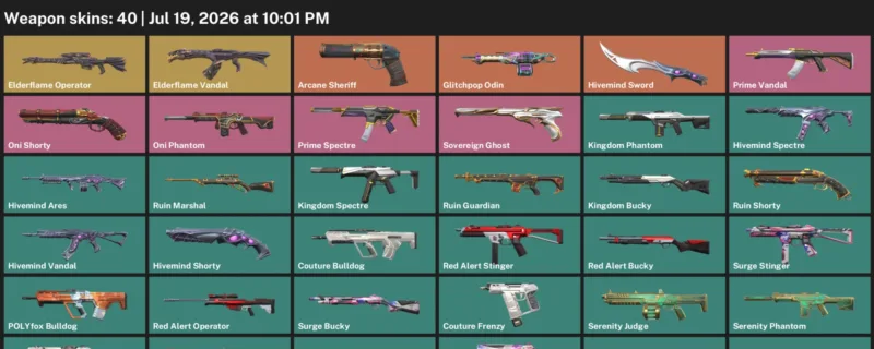 Valorant Accounts listing: LVL 56 · Hivemind Sword · 40 Skins - Platinum 3, 40 skins