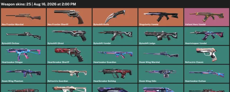 Valorant account inventory for LVL 53 · Byteshift Knife & Byteshift Vandal